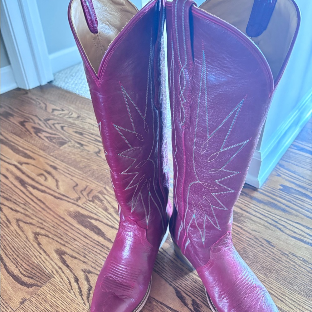 Tecovas Women's Burgundy Heeled Boots